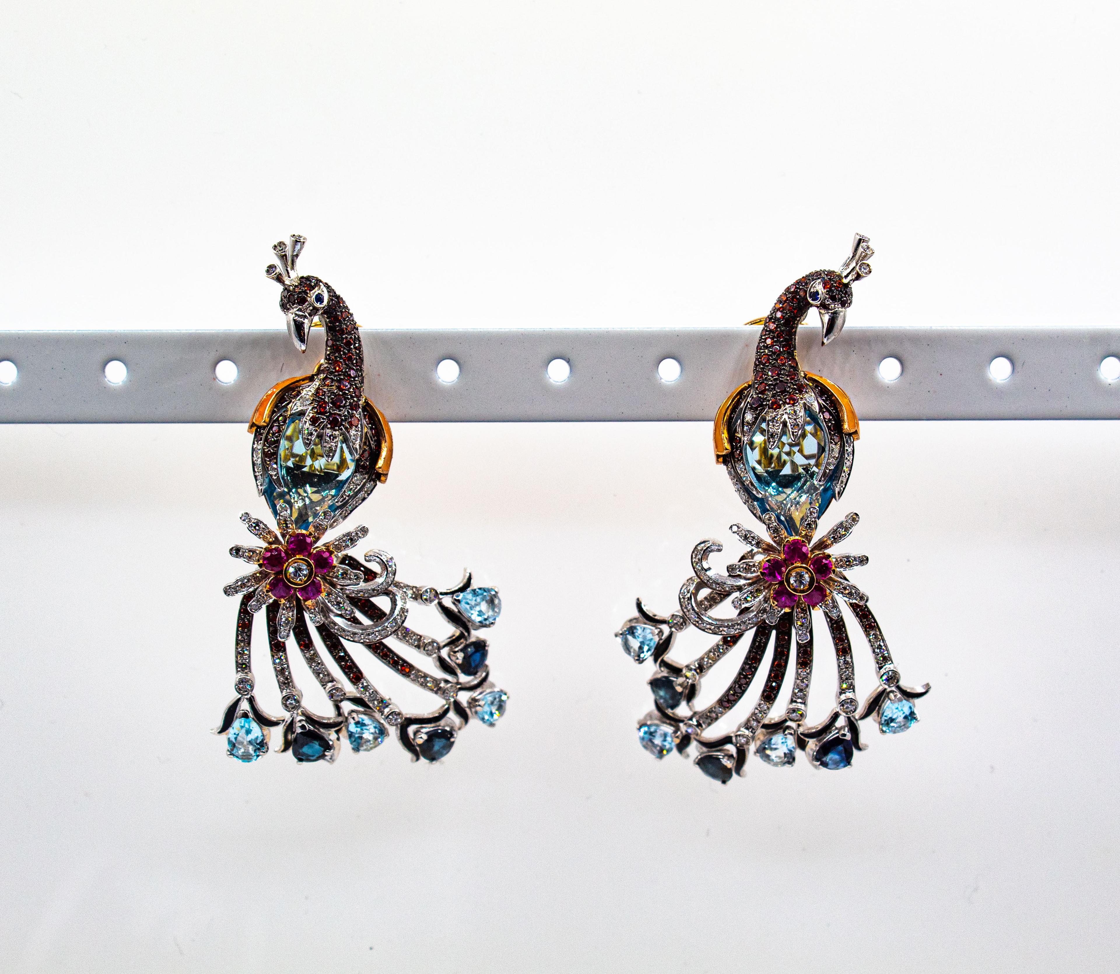 White Diamond Ruby Blue Sapphire Topaz Aquamarine White Gold 