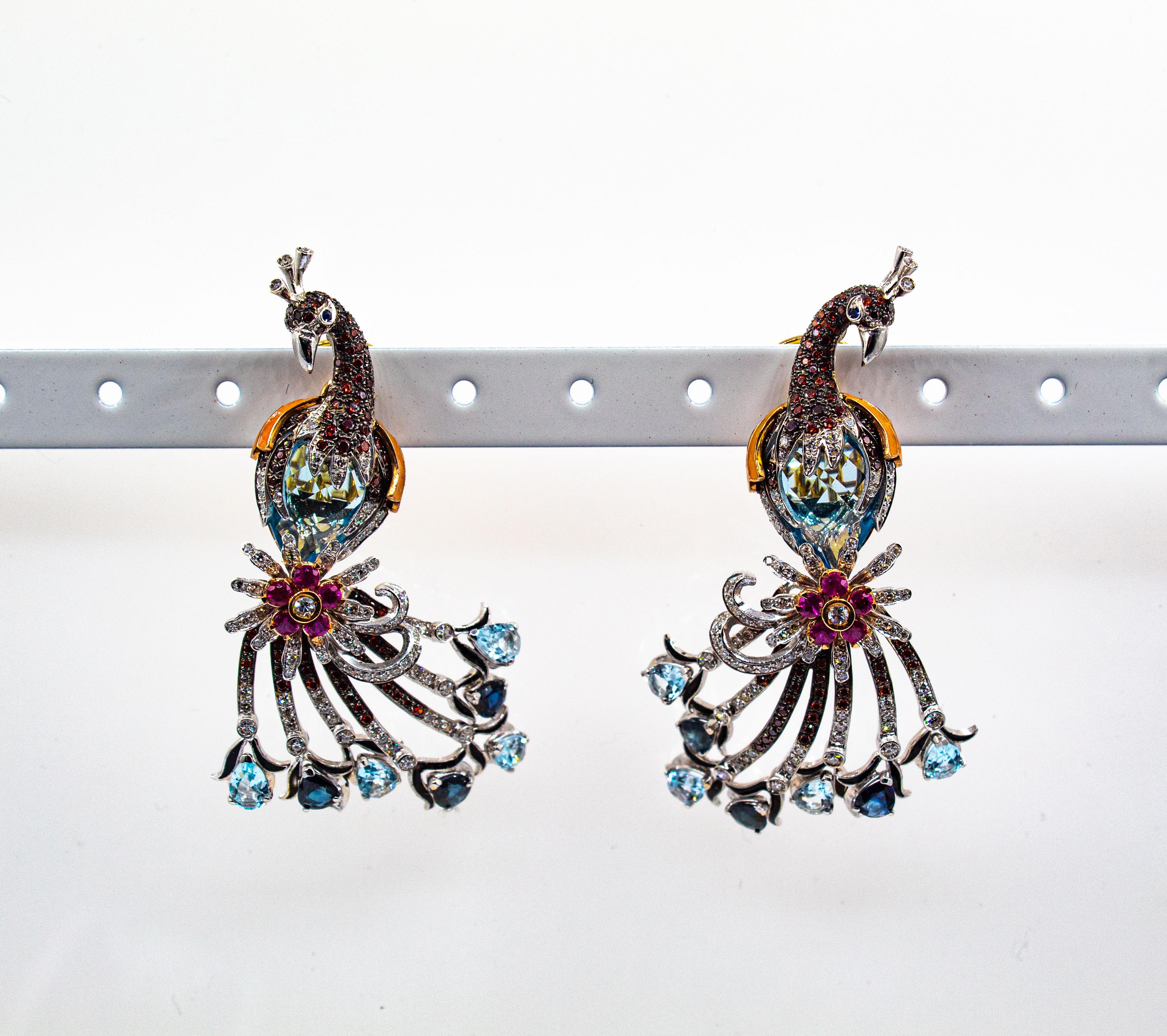 White Diamond Ruby Blue Sapphire Topaz Aquamarine White Gold 
