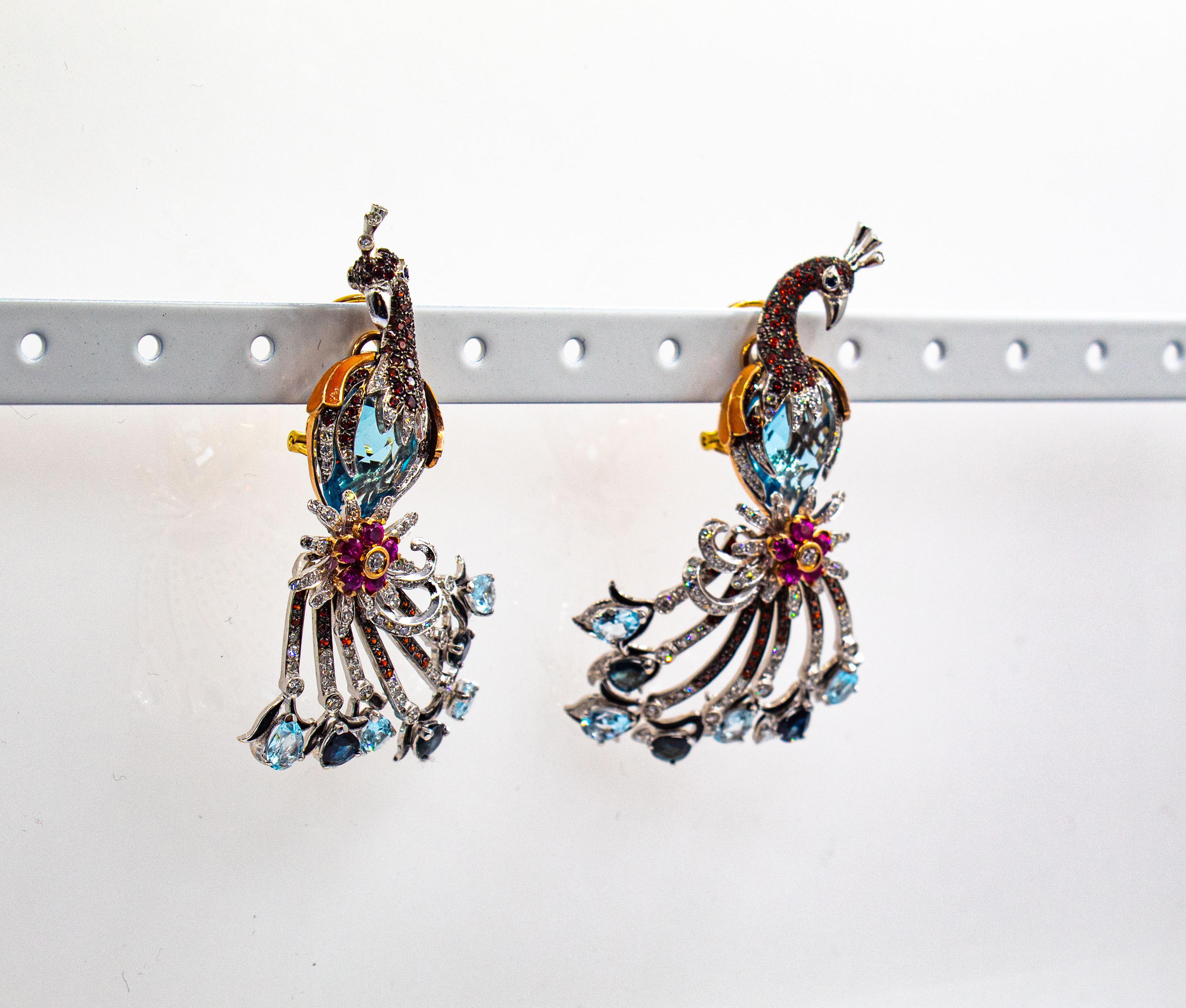 White Diamond Ruby Blue Sapphire Topaz Aquamarine White Gold 