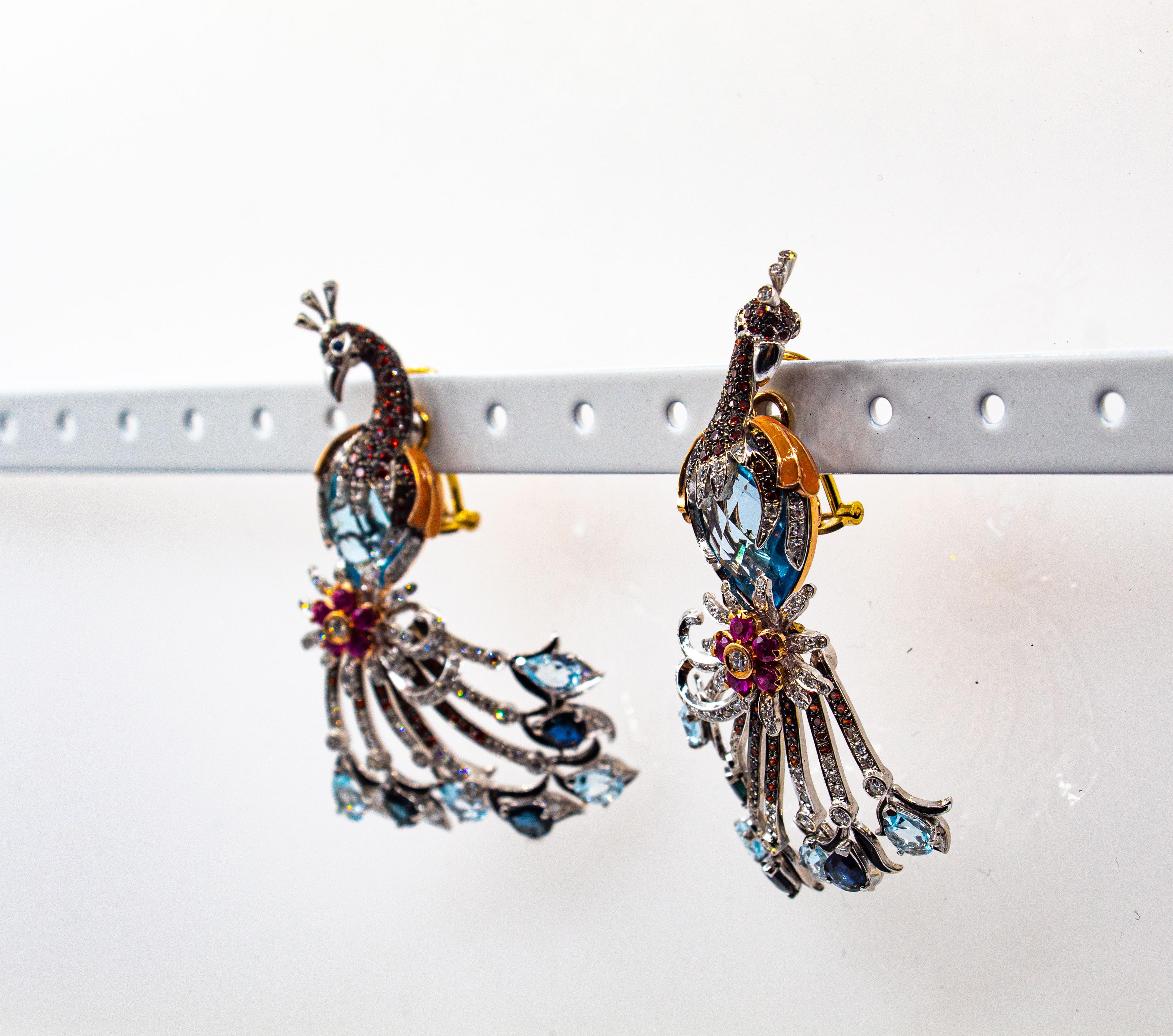 White Diamond Ruby Blue Sapphire Topaz Aquamarine White Gold 