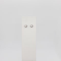 Weiße Diamant-Ohrstecker aus 14k Weißgold