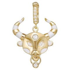 Weißer Diamant Taurus Zodiac-Anhänger