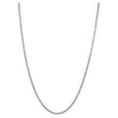 Collier tennis en or blanc 14 carats