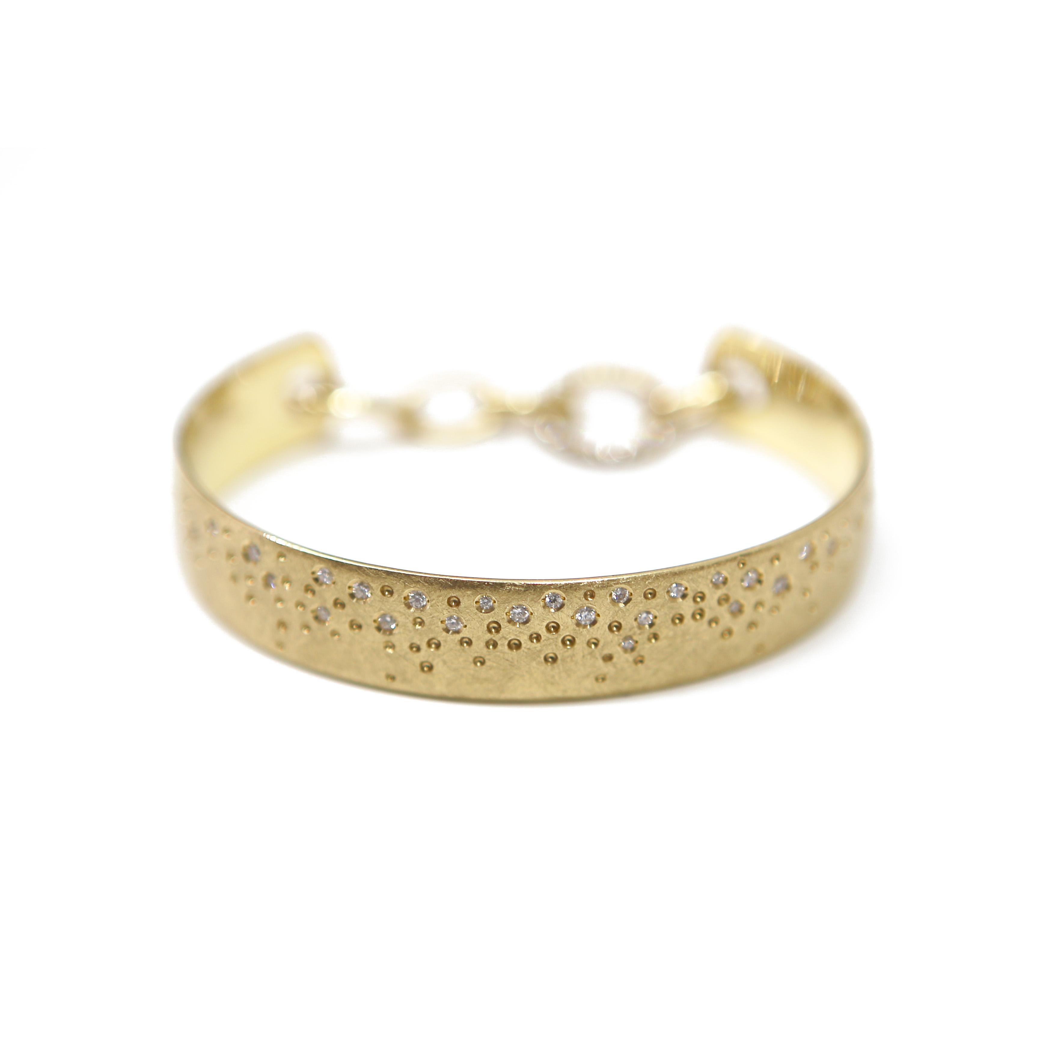 Artista Bracciale con diamanti bianchi di SOONHEE (misura L: 20,5 cm). in vendita