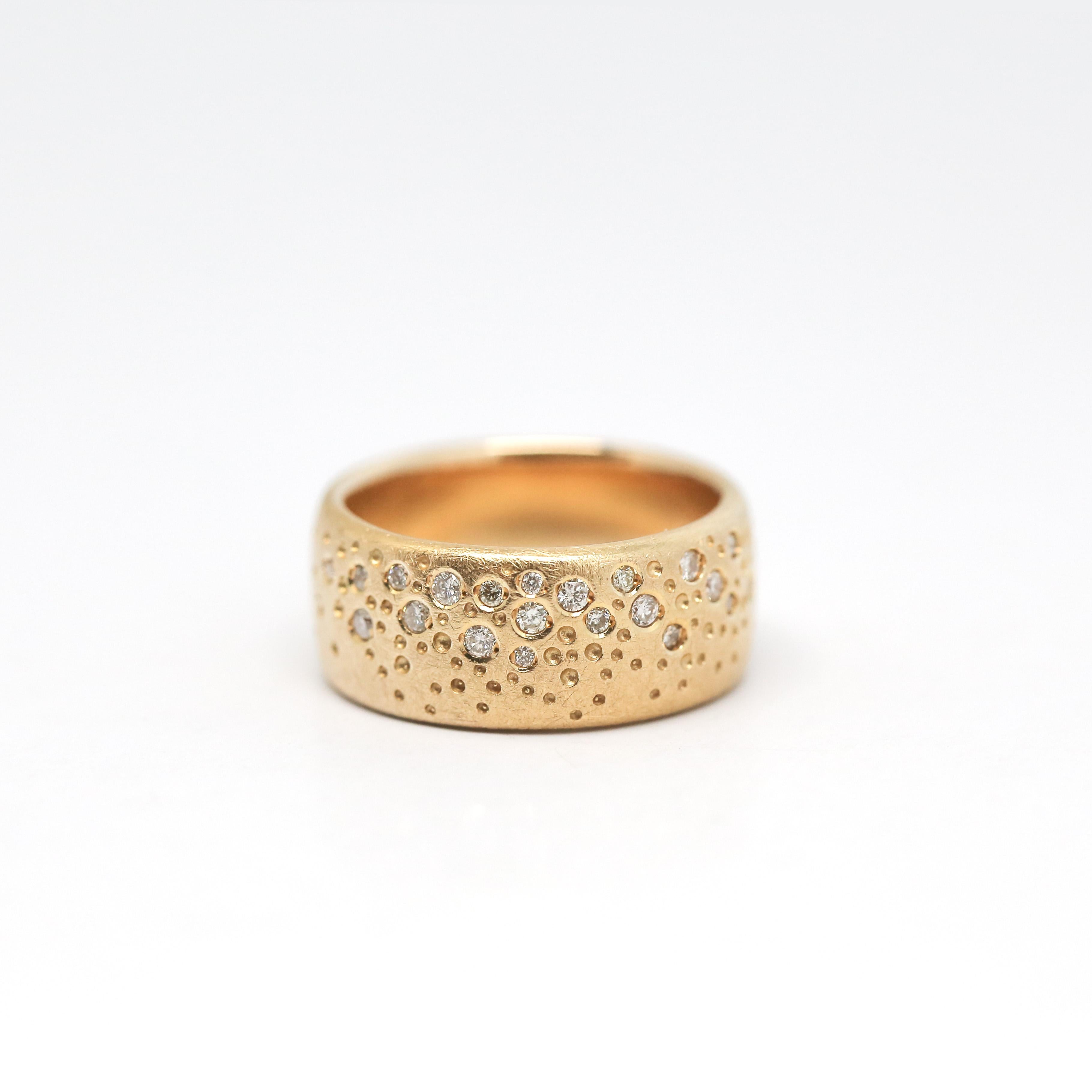 For Sale:  White diamond Texture Ring of SOONHEE (Size 63.4~69.7) 2