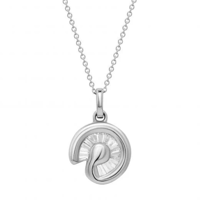 White Diamond White Gold Dangle Necklace for Her In New Condition For Sale In Montreux, CH