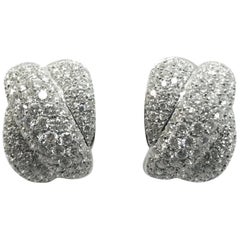 DAMIANI White Diamond White Gold Earrings DAMIANI White Diamond White Gold Earrings