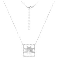 White Diamond White Gold Fashion Necklace for Her