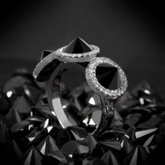 White Diamond White Gold Ring, The Inverted Cluster Ring
