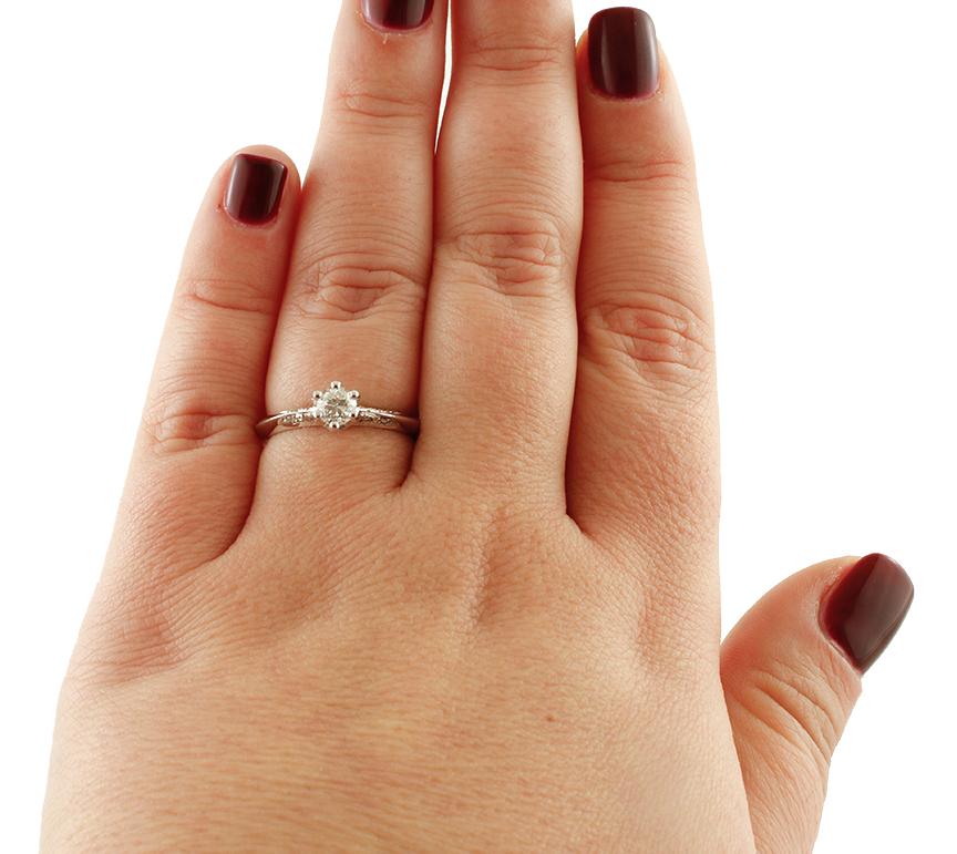 Modern White Diamonds, 18 Karat White Gold Engagement Ring For Sale