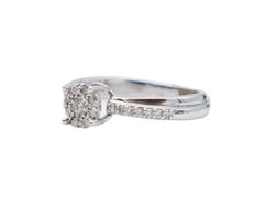 White Diamonds, 18 Karat White Gold Engagement/Solitaire Ring