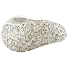 White Diamonds, 18 Karat White Gold Fashion Ring