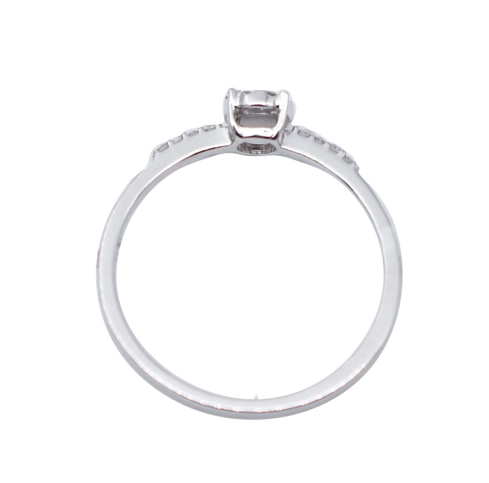 Modern White Diamonds, 18 Karat White Gold Magic Ring For Sale