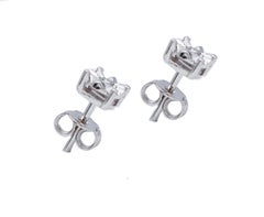 White Diamonds, 18 Karat White Gold, Stud Earrings