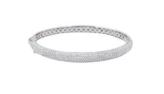 White Diamonds, 18kt White Gold Modern/Cuff Bracelet