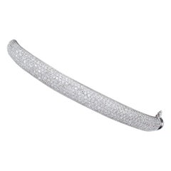 White Diamonds, 18kt White Gold Modern/Cuff Bracelet