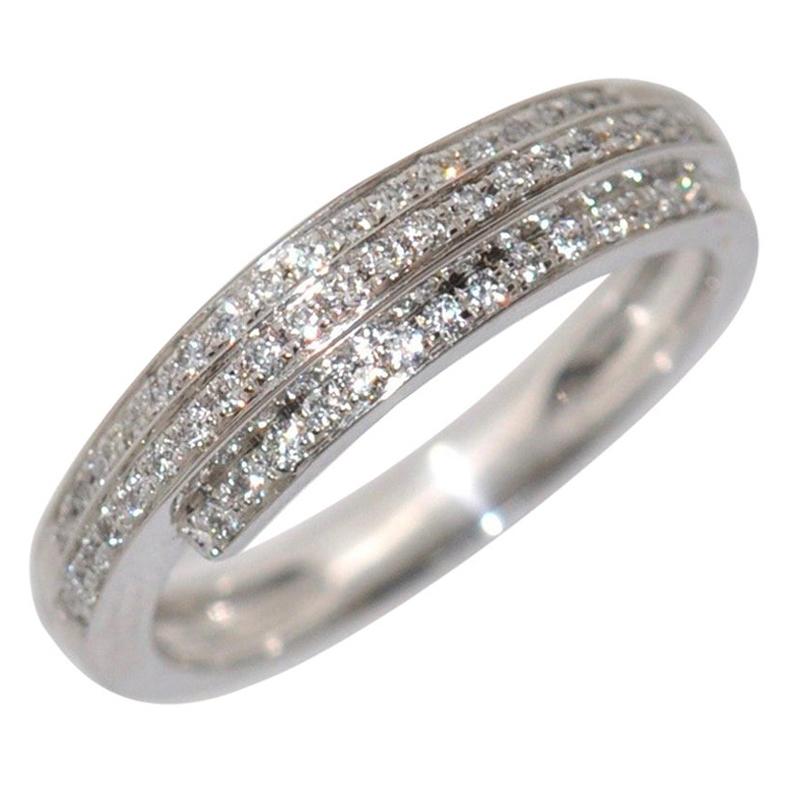 Engagement Ring White Diamonds White Gold 18 Karat For Sale
