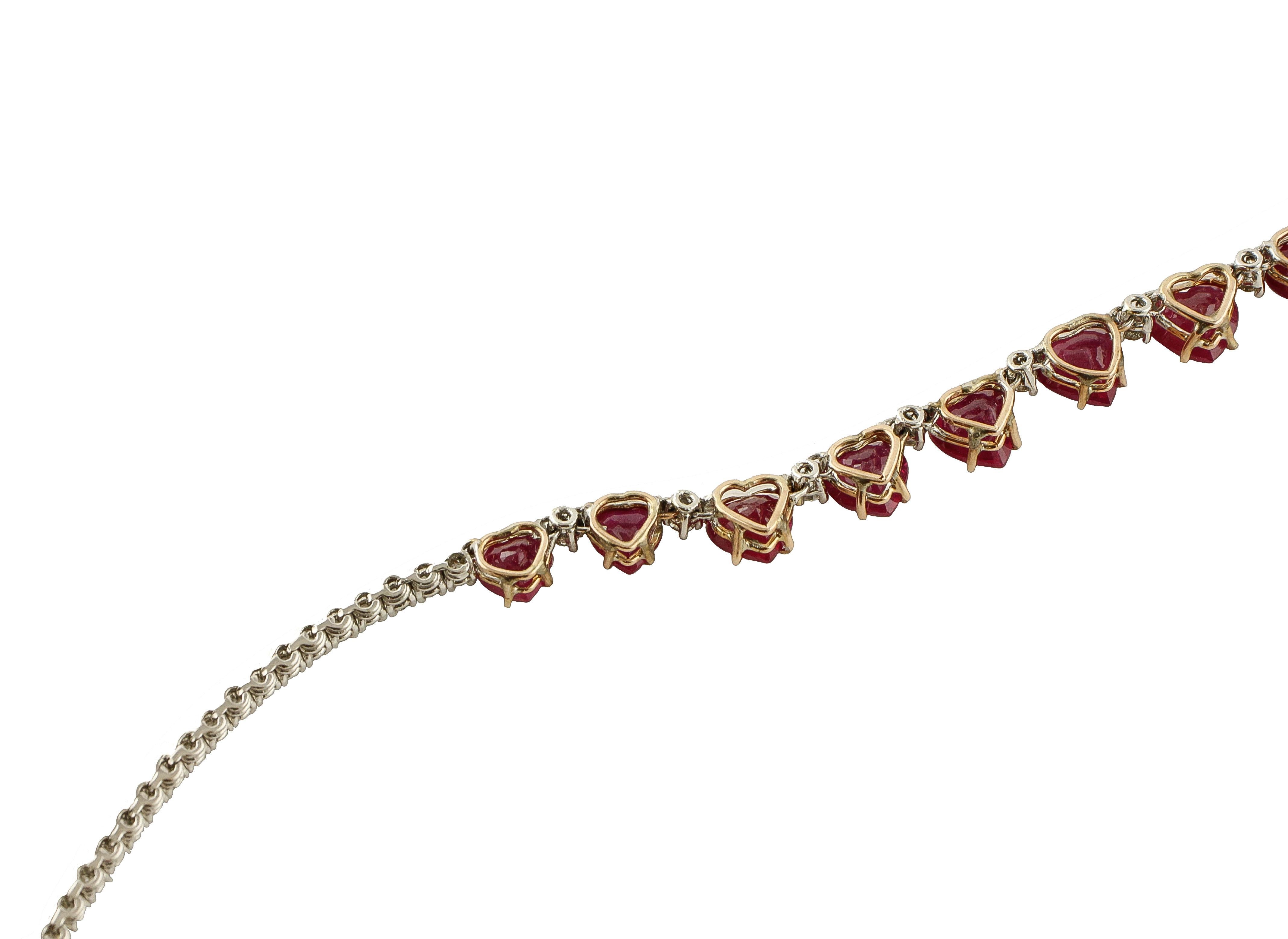 heart shape tennis necklace