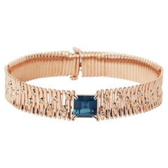 Diamantes blancos y Londres bule Topaze Pulseras Brazaletes M : circunferencia18,5 cm