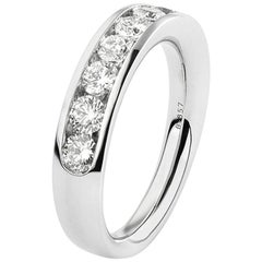 White Diamonds on White Gold 18 Karat Engagement Ring