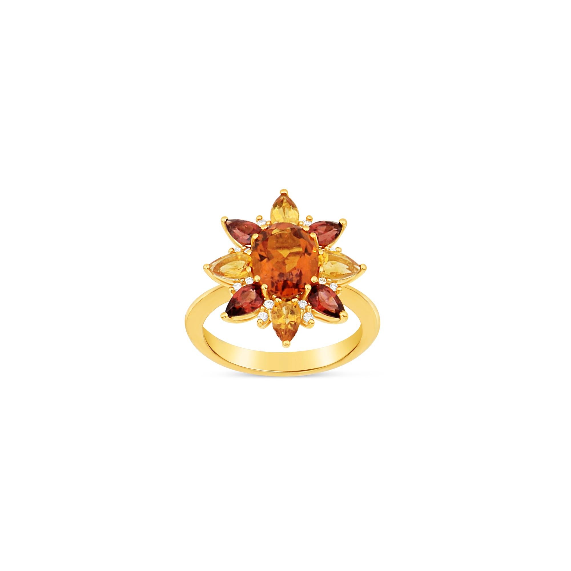Introducing our Orange and Red Star Ring – a radiant masterpiece designed to complement your vibrant personality and ignite a fiery elegance in your style. This exquisite ring is the perfect accessory to elevate your look.

Indulge in the luxury of