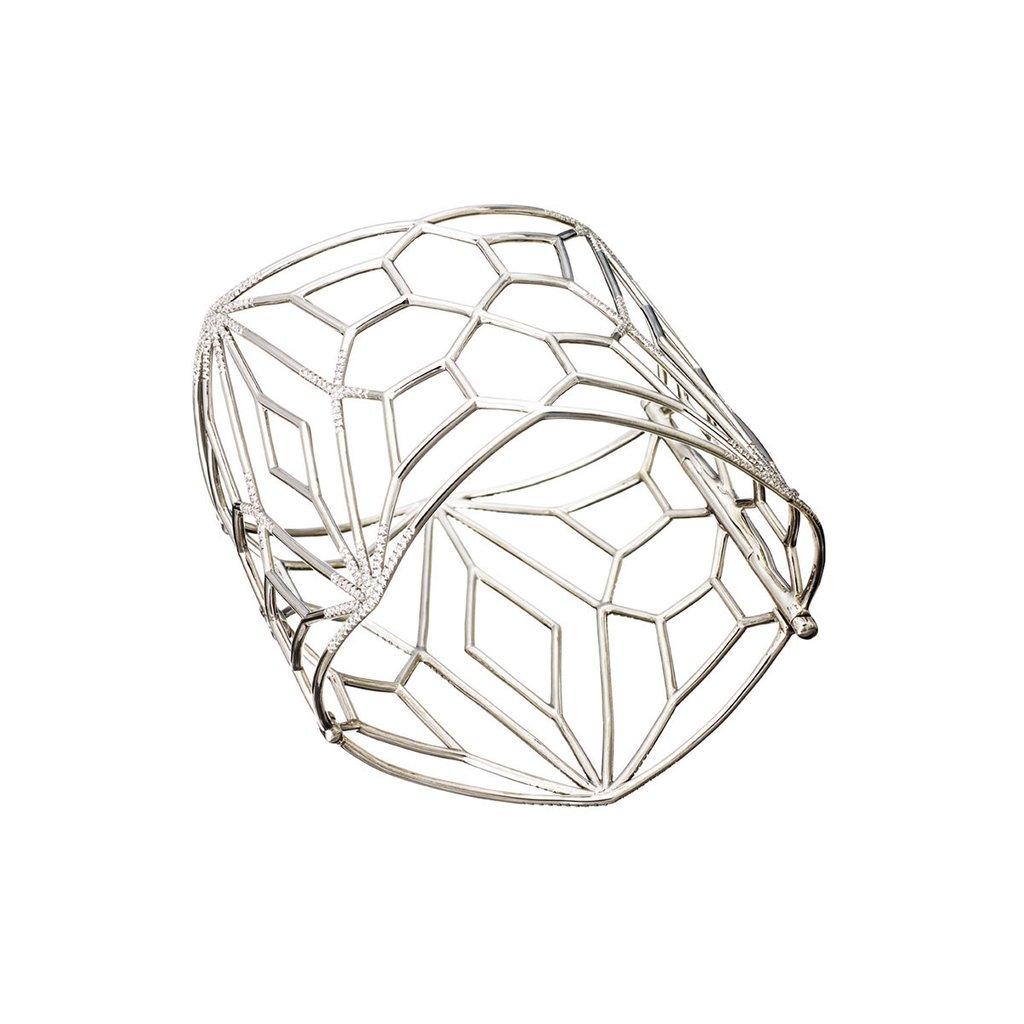 Bracciale a stella in palladio con diamanti bianchi in vendita 6