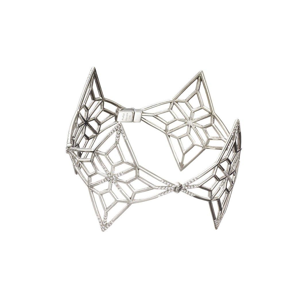Bracciale a stella in palladio con diamanti bianchi in vendita 7