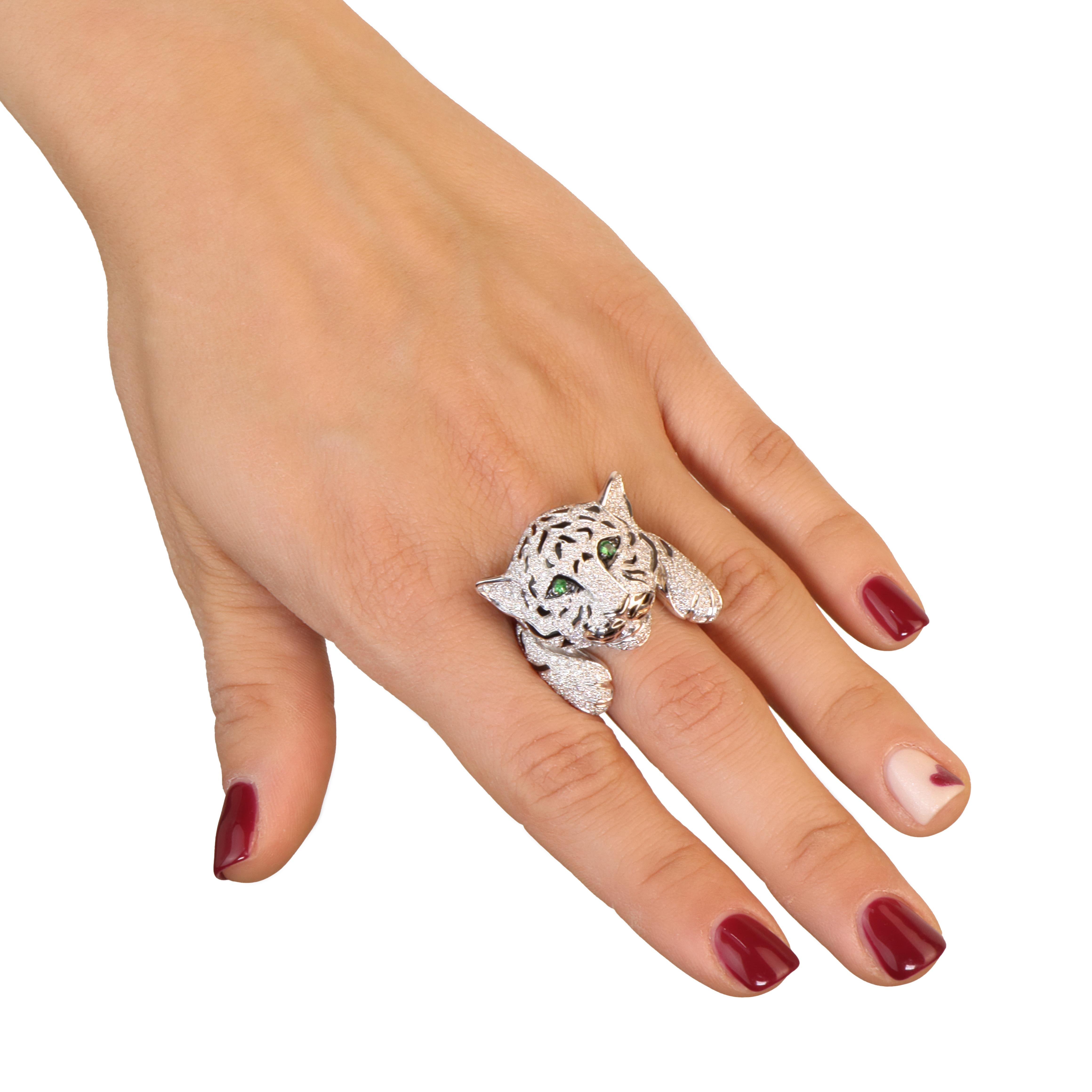 tiger diamond ring