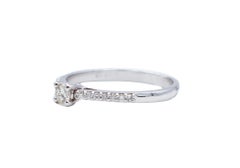 White Diamonds, 18 Karat White Gold Engagement Ring
