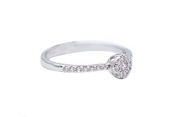 White Diamonds, 18 Karat White Gold Engagement Ring