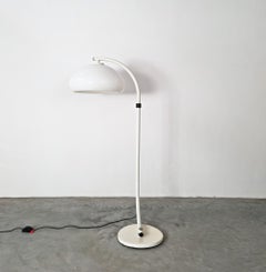White Dijkstra flexible snake mushroom floor lamp, 1970s