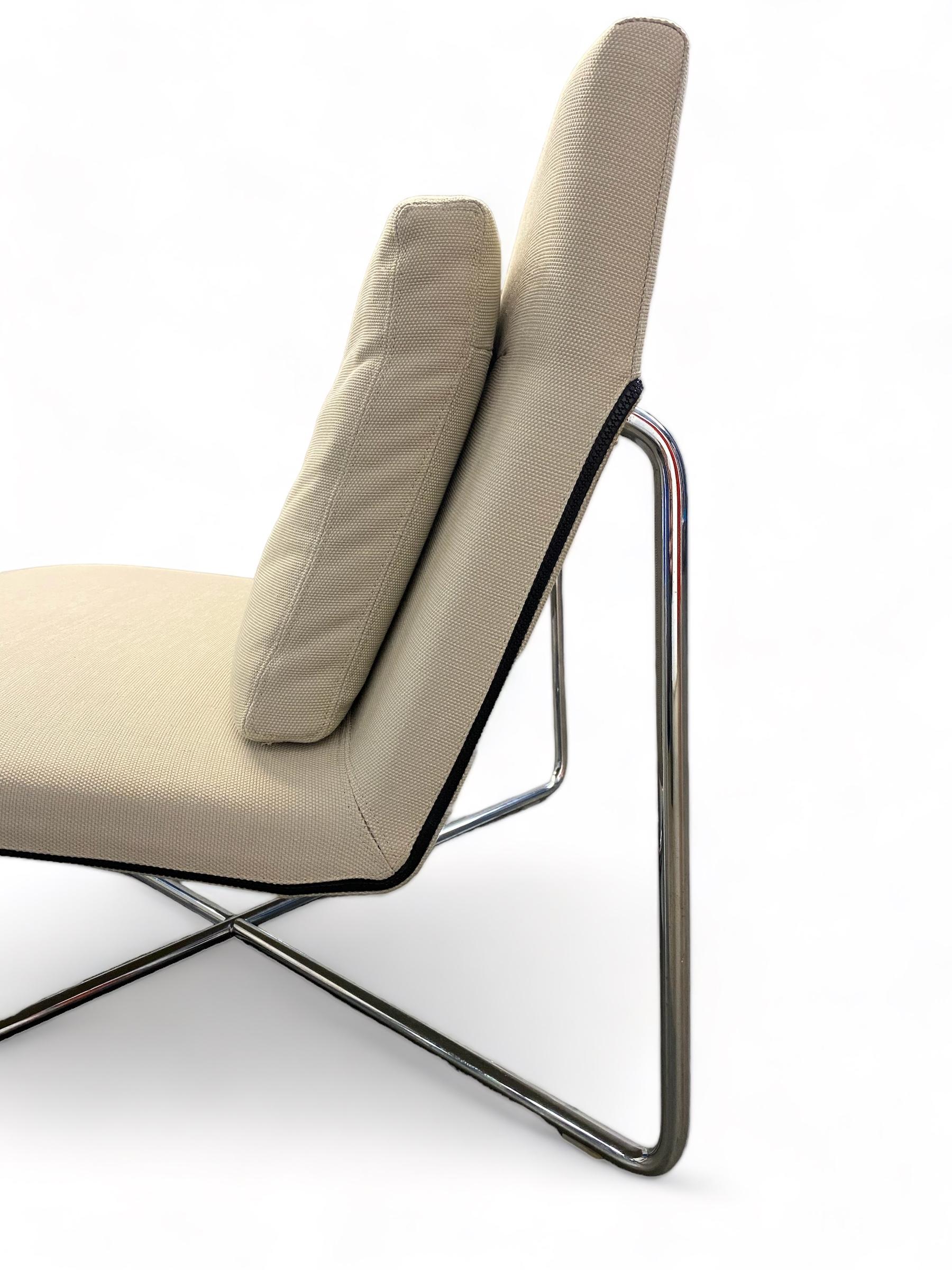 Italian White Diller chair designed by Rodolfo Dordoni for Minotti, Italy.