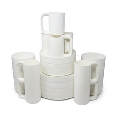 White Dinnerware by Vignelli for Heller - Set of 32