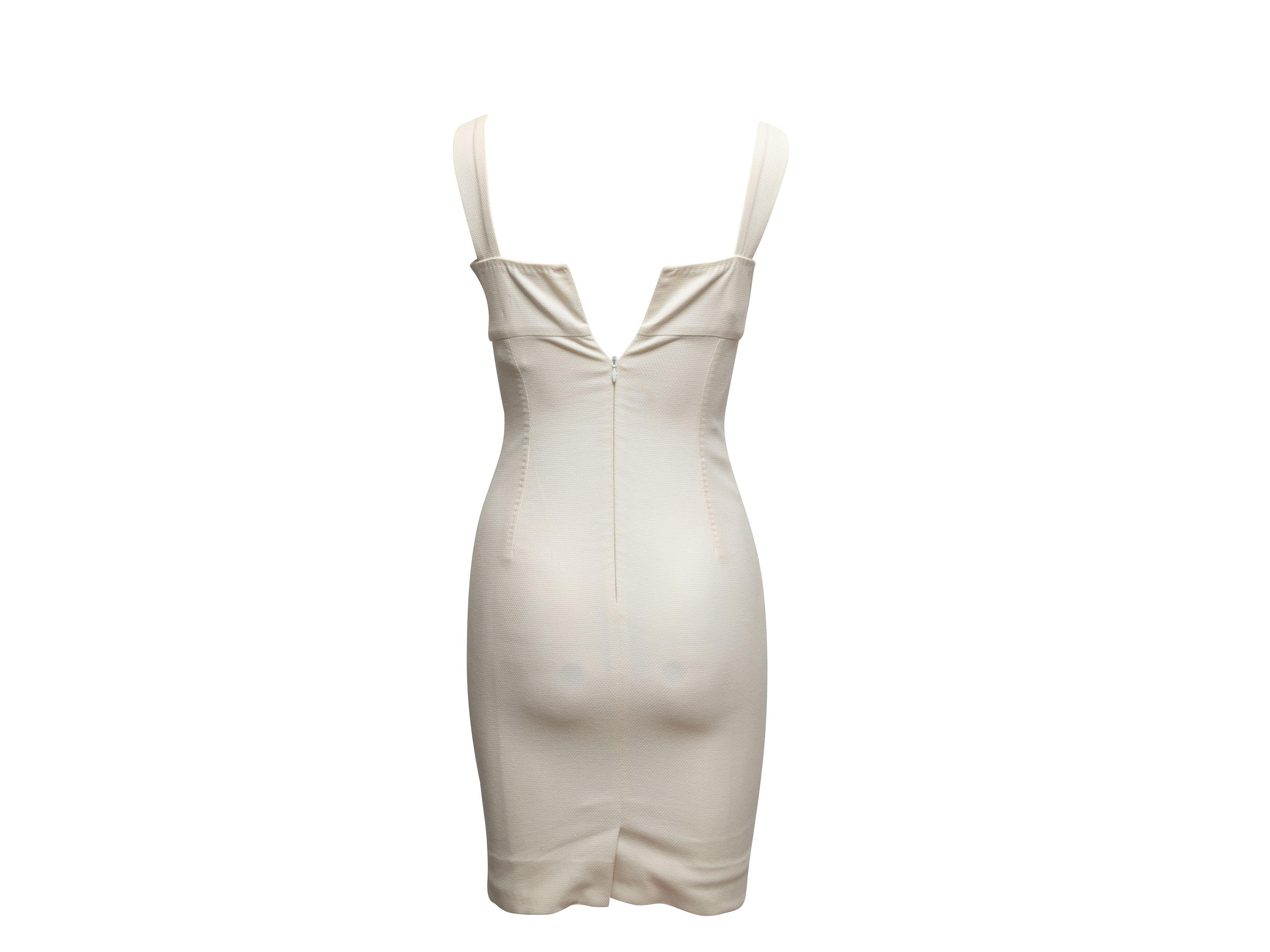 Gray White Dolce & Gabbana Sleeveless Mini Dress Size IT 40