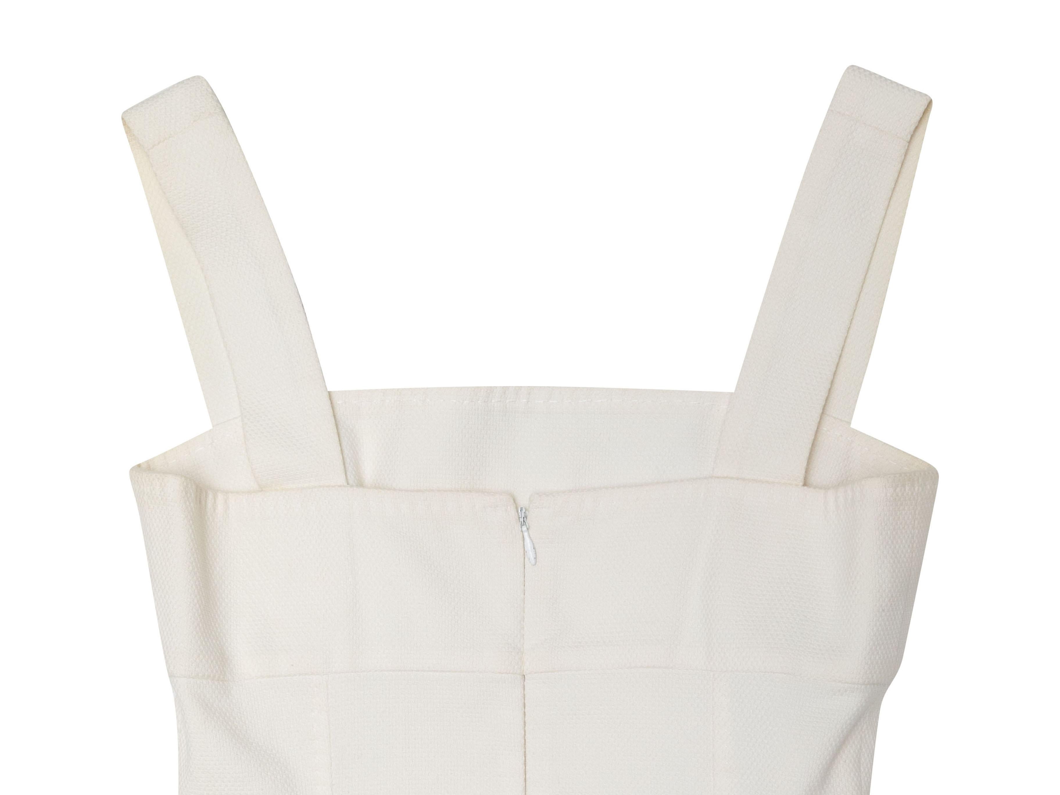 White Dolce & Gabbana Sleeveless Mini Dress Size IT 40 In Good Condition In New York, NY