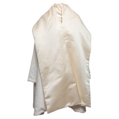 White Dolce & Gabbana Terry Cloth & Satin Coat