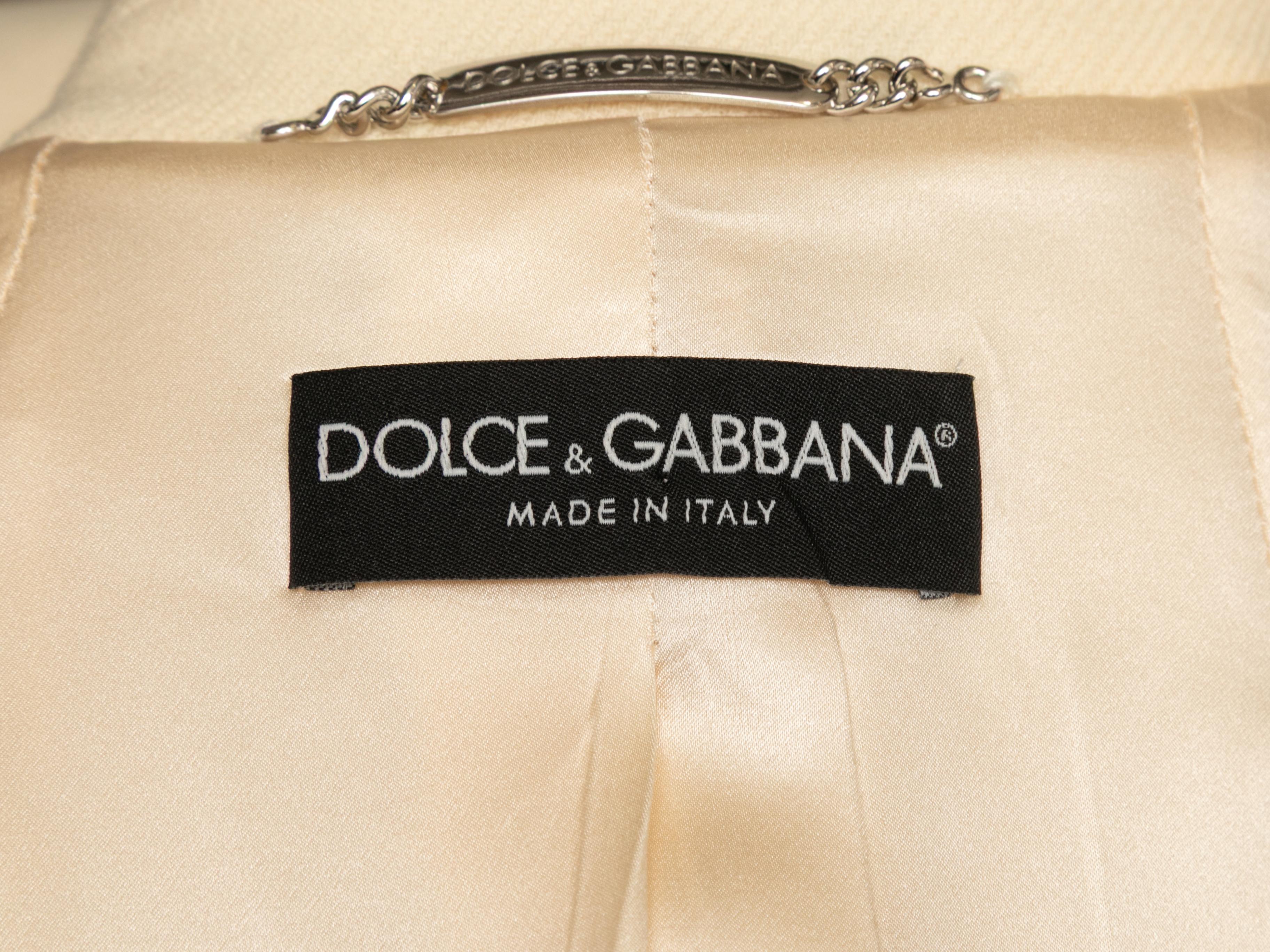 Whiting Dolce & Gabbana Cappotto lungo in lana vergine a doppio petto taglia IT 38 In condizioni buone a New York, NY