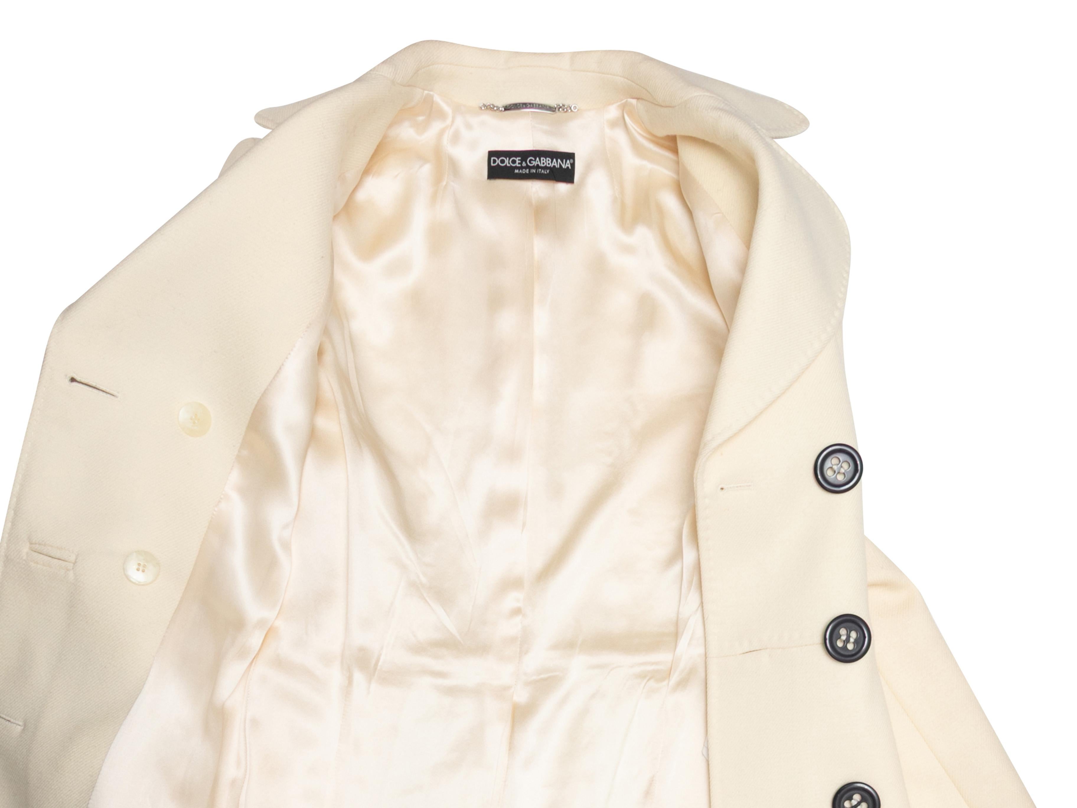 Donna Whiting Dolce & Gabbana Cappotto lungo in lana vergine a doppio petto taglia IT 38