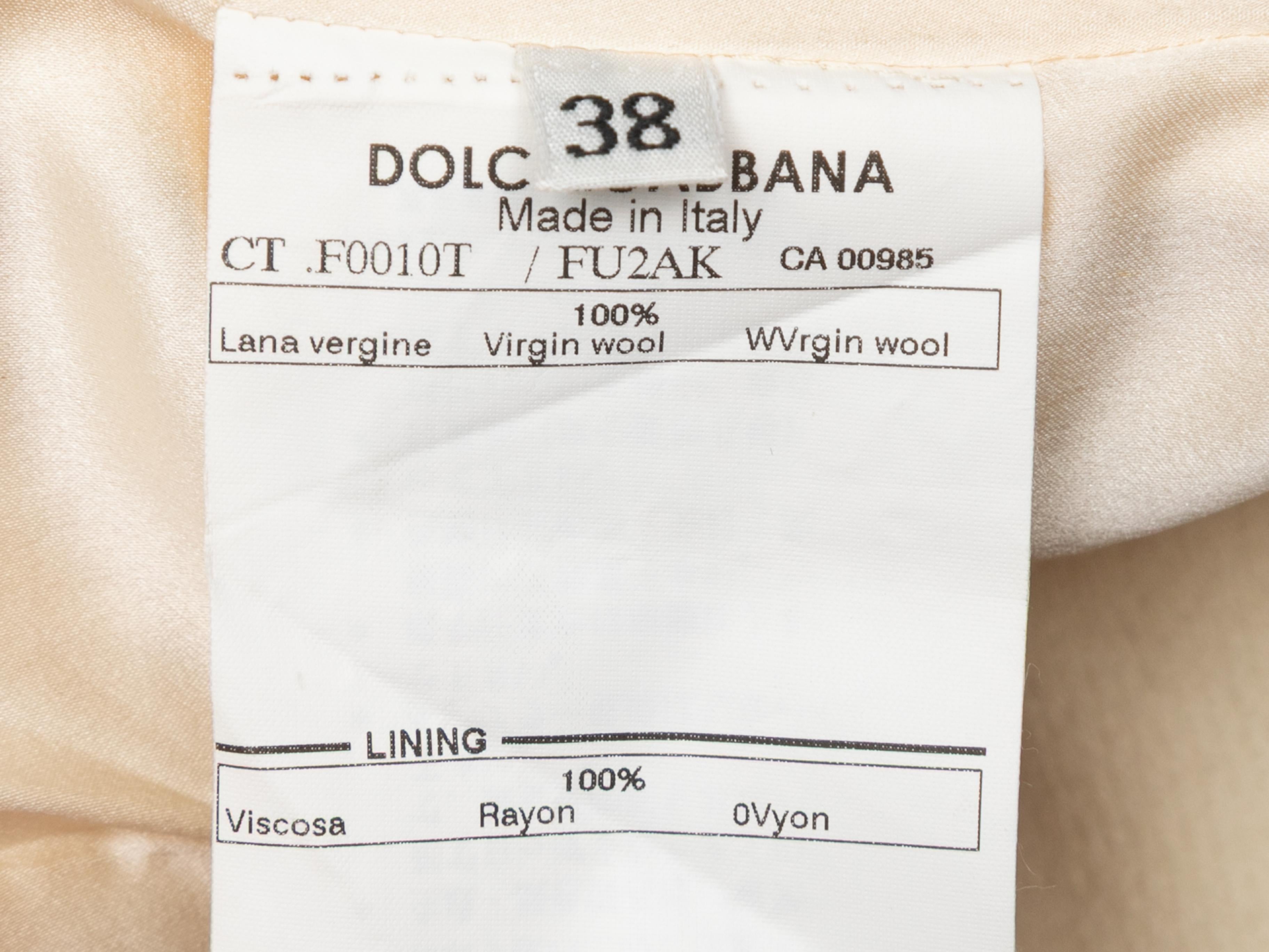 Whiting Dolce & Gabbana Cappotto lungo in lana vergine a doppio petto taglia IT 38 1