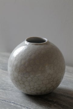 White Dots Medium Globe Vase