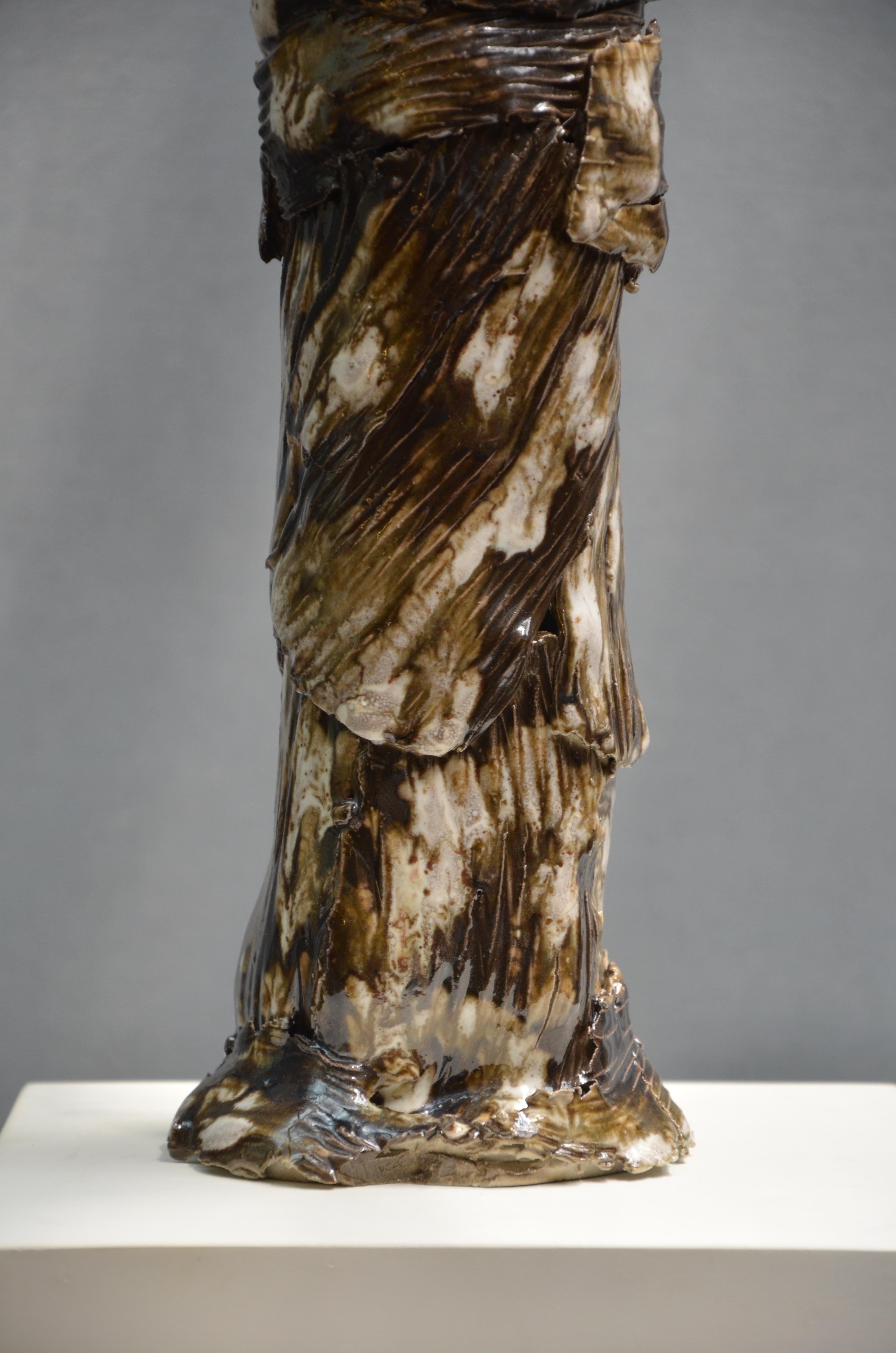 Messicano Scultura White Dot Torre Buding 06 di Vica Ceramica in vendita