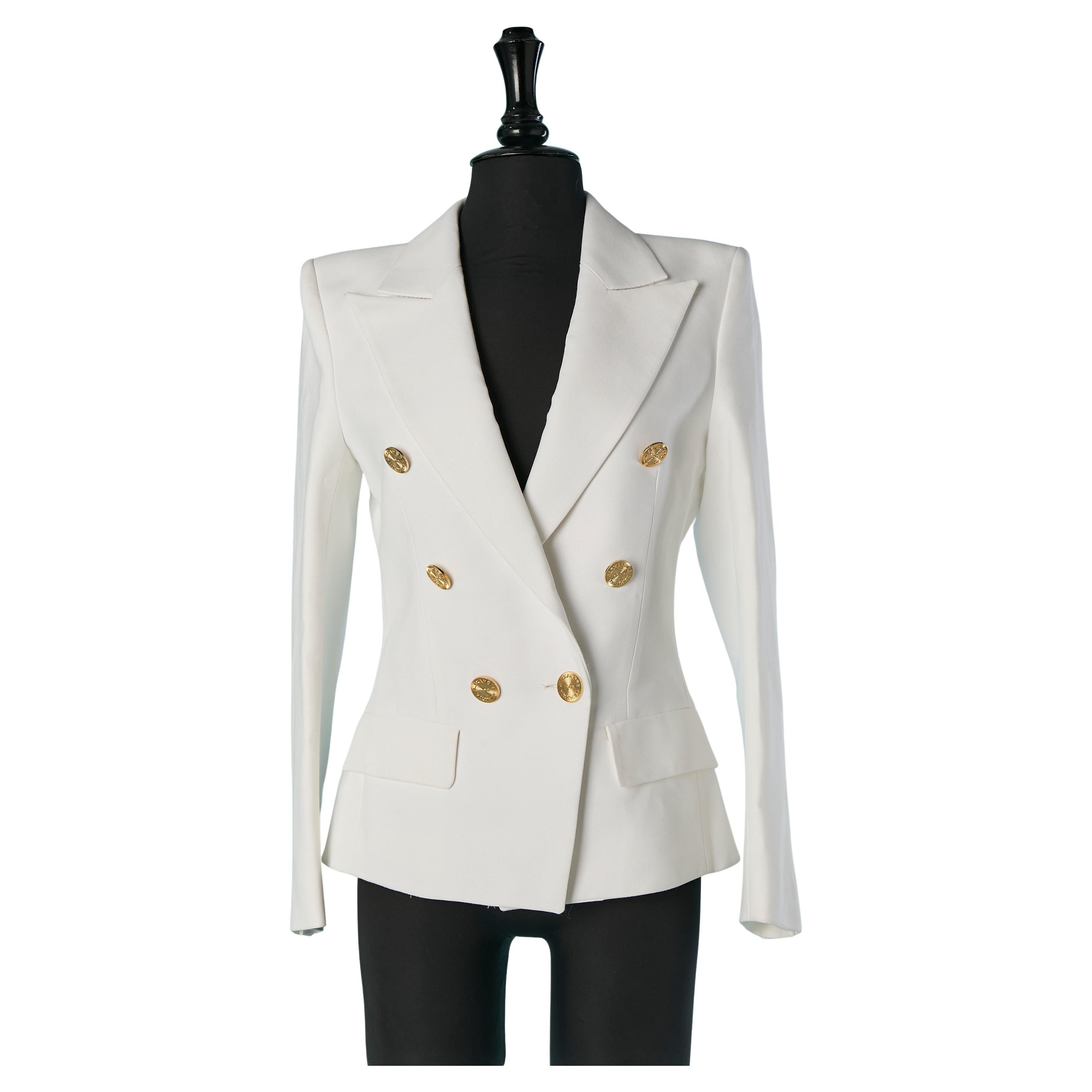 White double-breasted cotton blazer ALEXANDRE VAUTHIER