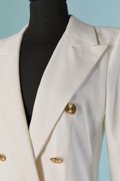 Weißer doppelreihiger Langblazer ALEXANDRE VAUTHIER