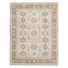 Tapis oriental noué à la main avec motif de colombe blanche 8'3" x 10'1"