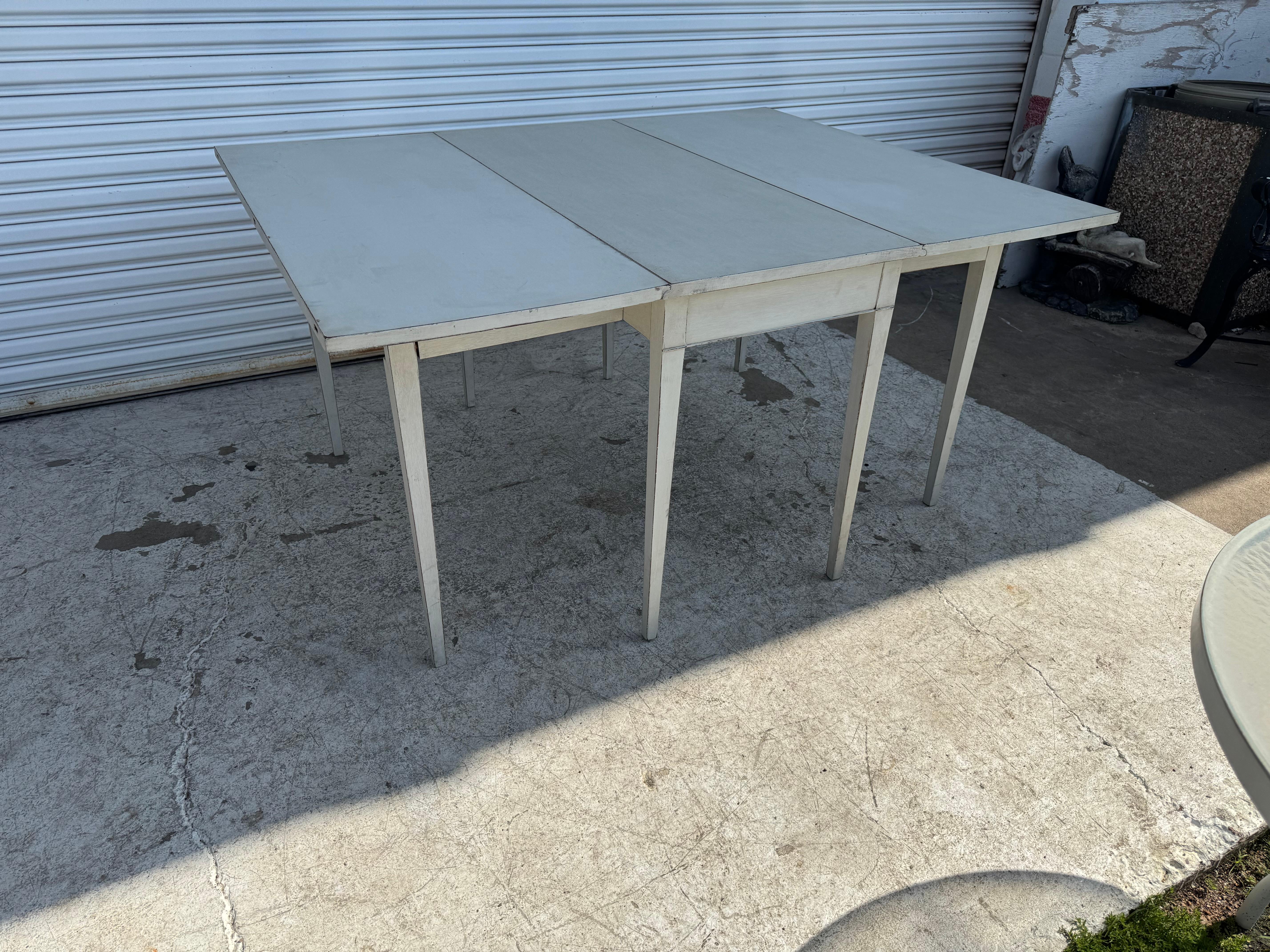 White Drop Leaf Table For Sale 5