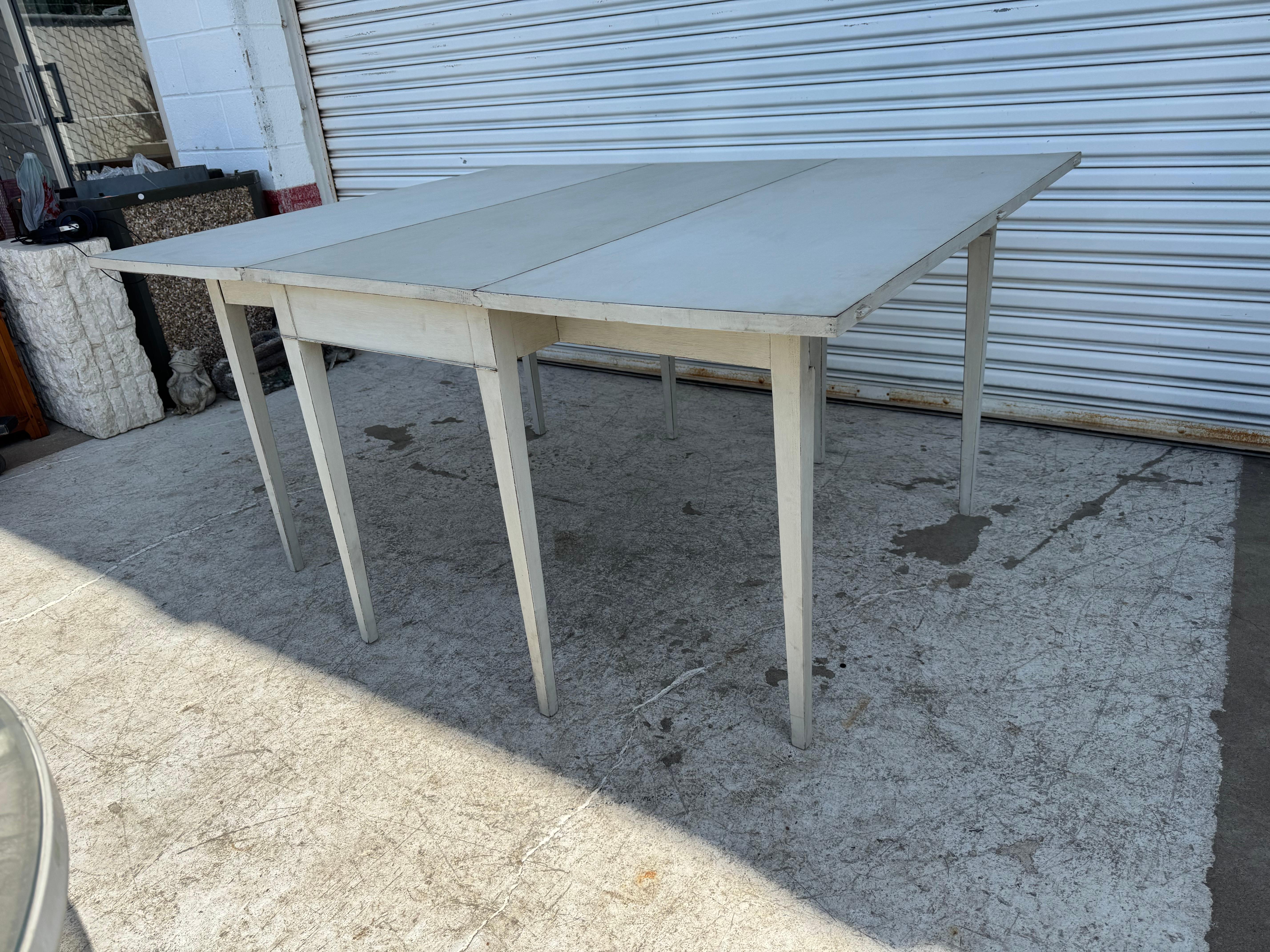 White Drop Leaf Table For Sale 7
