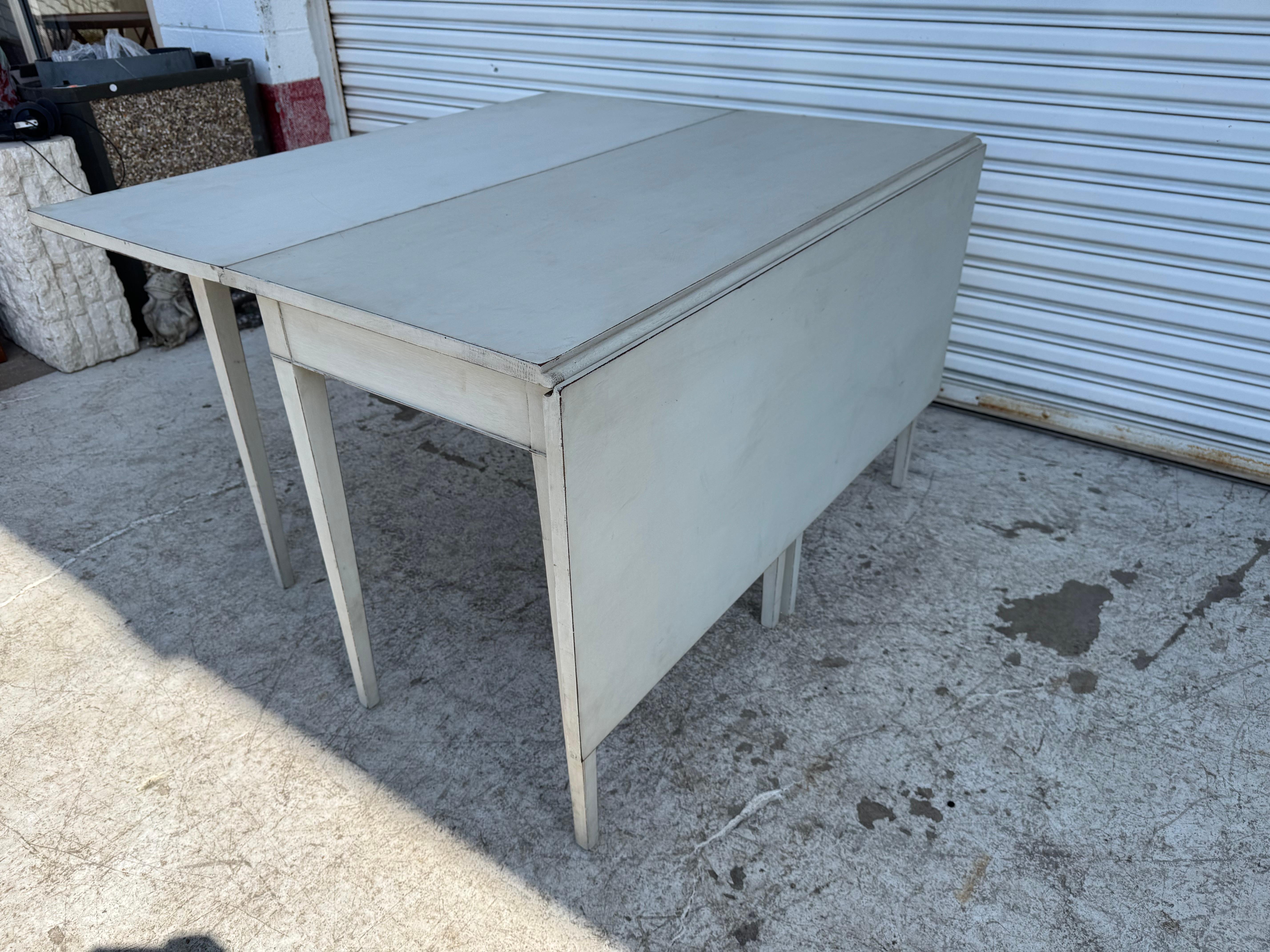 White Drop Leaf Table For Sale 3