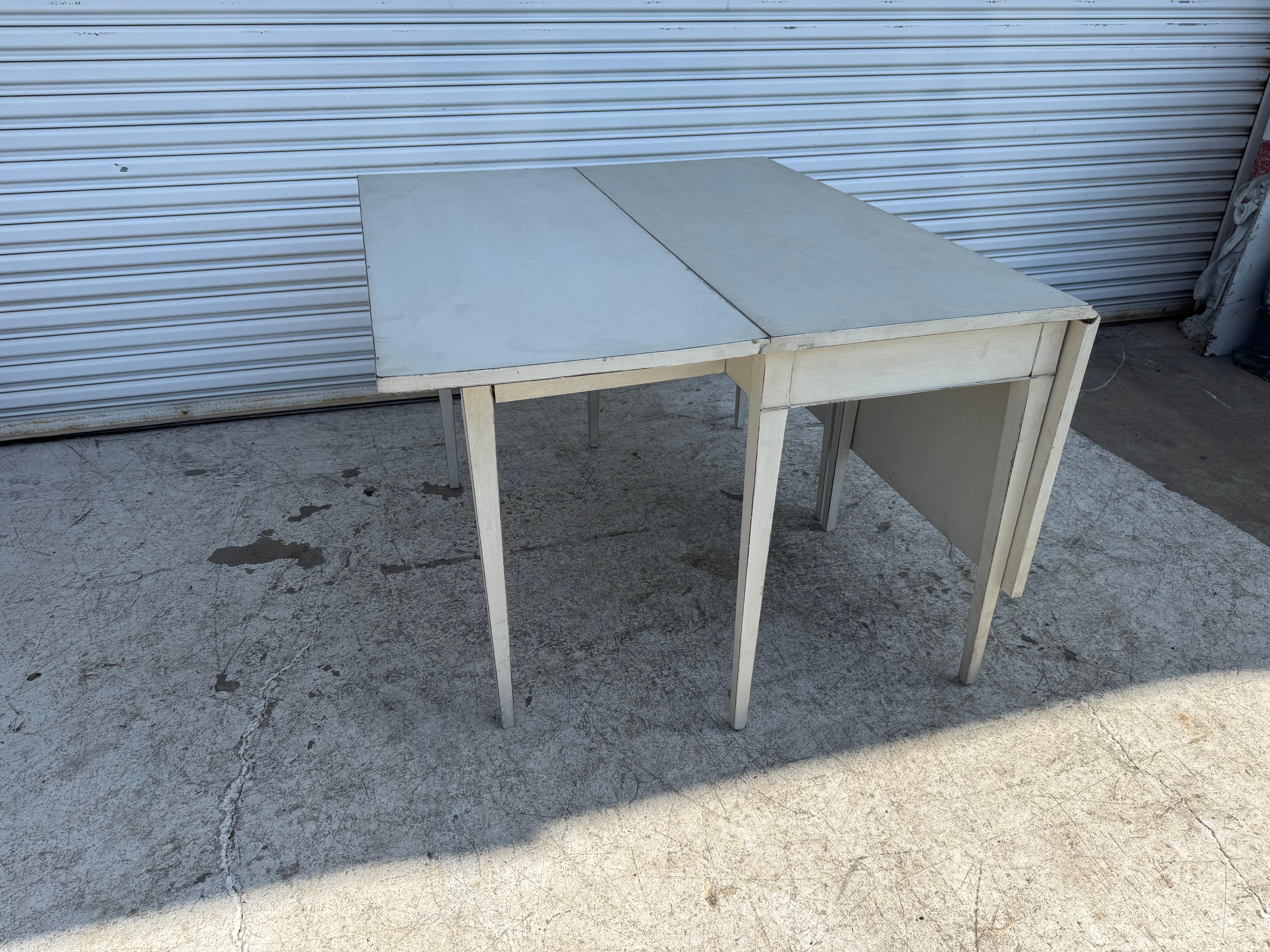 White Drop Leaf Table For Sale 4