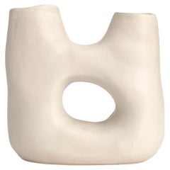 White Duality No. 03 Stoneware Vase by Camila Apaez