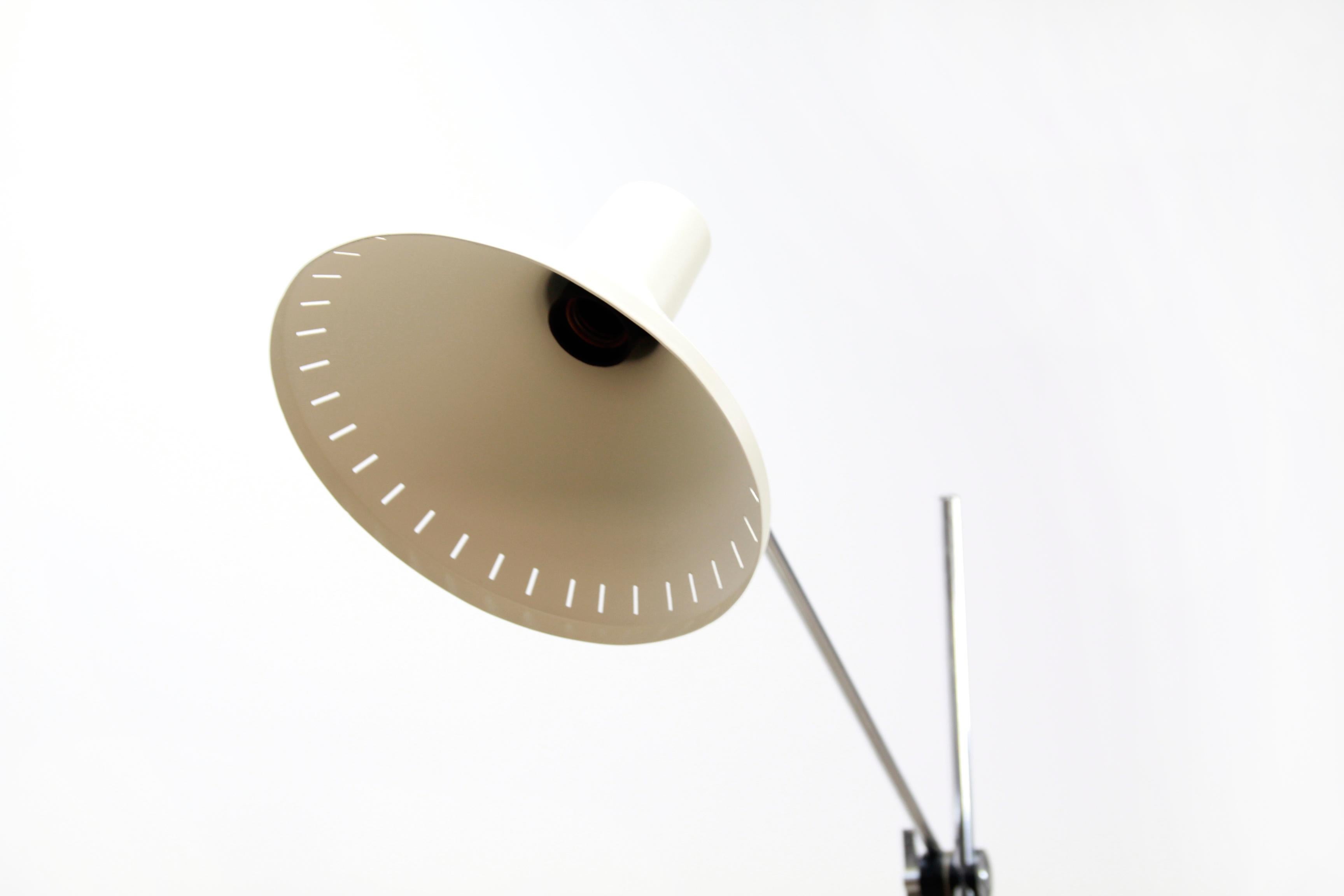 20th Century White Dutch Design Floor Lamp by J. Hoogervorst for Anvia, 1960s
